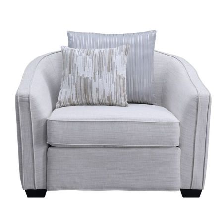 ACME Mahler II Chair W/2 Pillows Beige Linen