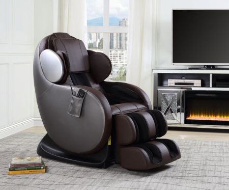 ACME Pacari Massage Chair Chocolate Synthetic Leather