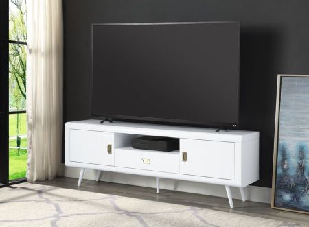 ACME Pagan TV Stand White High Gloss Finish