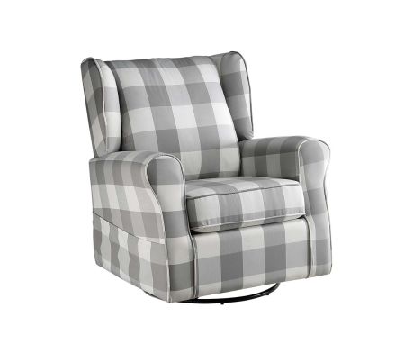 ACME Patli Swivel Chair W/Glider Gray Fabric