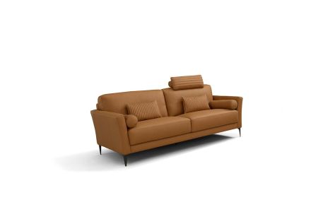 ACME Tussio Sofa W/5 Pillows Saddle Tan Leather