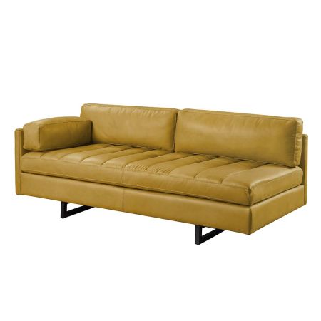 ACME Radia Sofa W/Pillow Turmeric Top Grain Leather