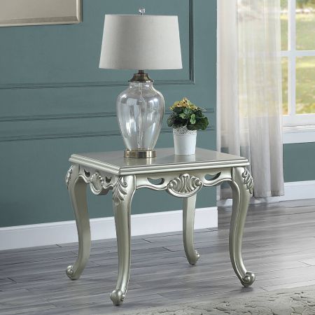 ACME Qunsia End Table Champagne Finish