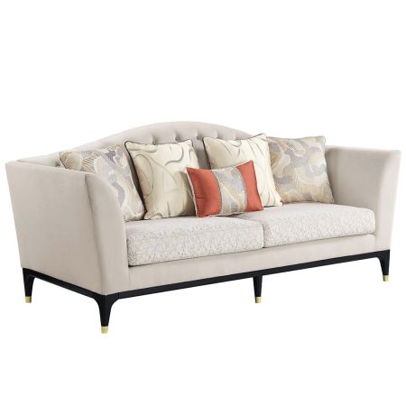 ACME Tayden Sofa W/5 Pillows Beige Velvet