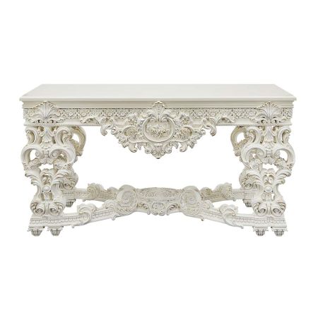 ACME Adara Sofa Table Antique White Finish