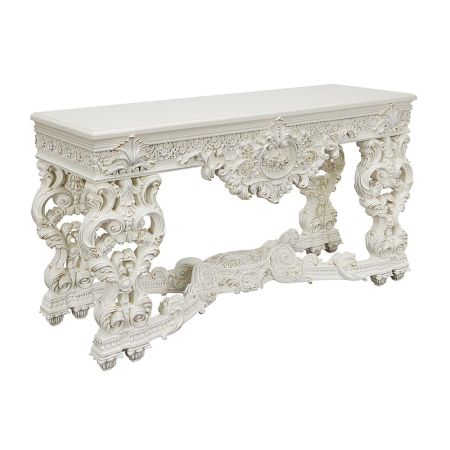 ACME Adara Sofa Table Antique White Finish