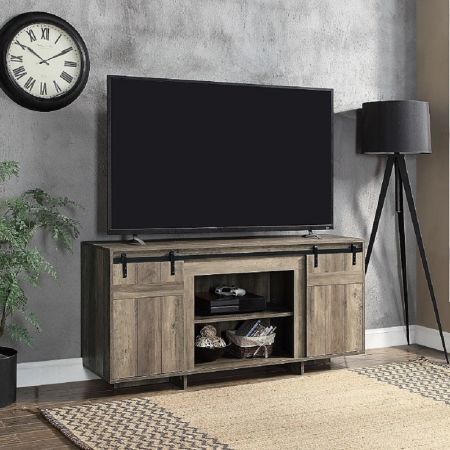 ACME Bellarosa TV Stand (Same As 91608) Gray Washed Finish