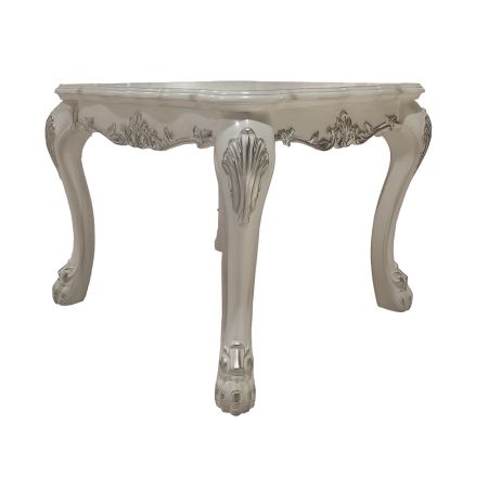 ACME Dresden End Table Bone White Finish