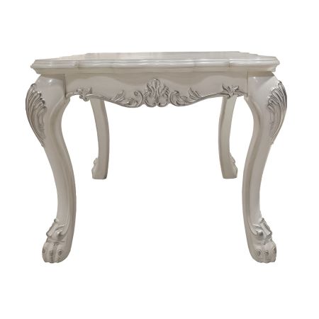 ACME Dresden End Table Bone White Finish