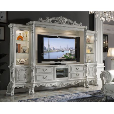 ACME Dresden Entertainment Center Bone White Finish