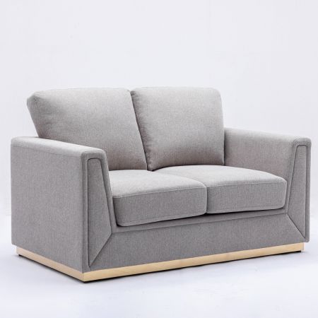 ACME Valin Loveseat Grey Linen