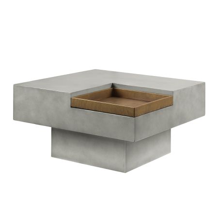 ACME Kailano Coffee Table Weathered Gray Finish