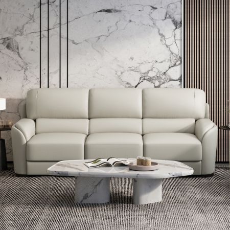 ACME Edrice Sofa Ice Gray Top Grain Leather