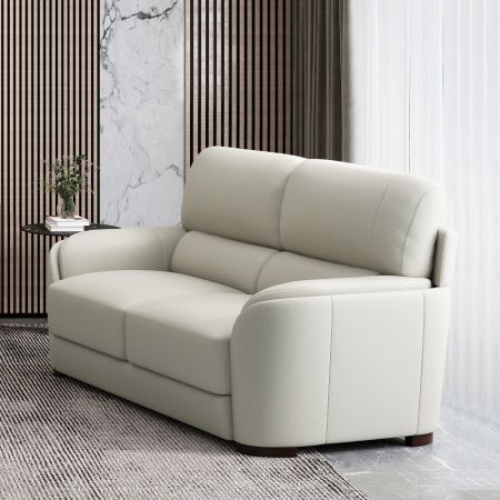 ACME Edrice Loveseat Ice Gray Top Grain Leather