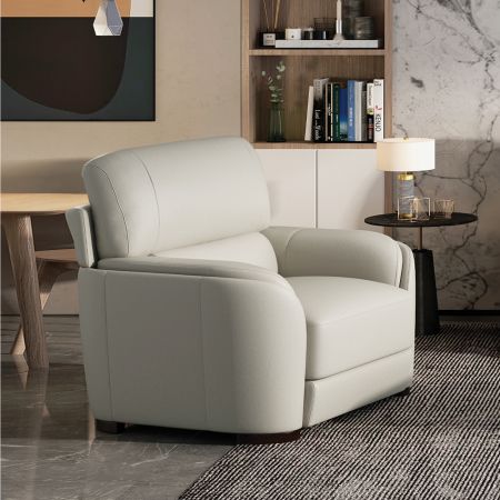 ACME Edrice Chair Ice Gray Top Grain Leather