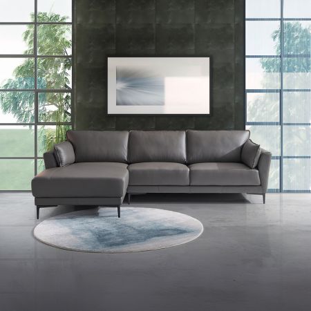 ACME Meka Sectional Sofa Anthracite Leather