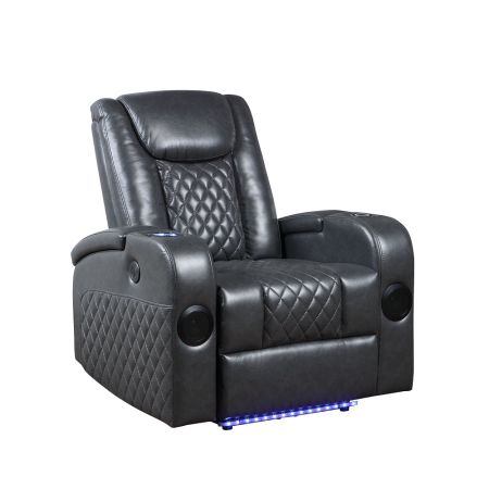 Alair Recliner LV02460 Gray By Acme Furniture