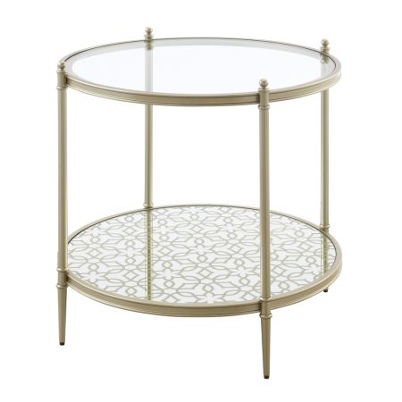 ACME Furniture Zaba End Table Glass Top & Silver Finish