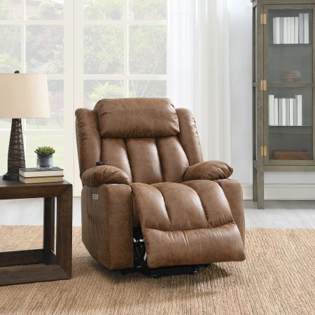 ACME Furniture Omarion Reclining Sofa Brown Leather Aire