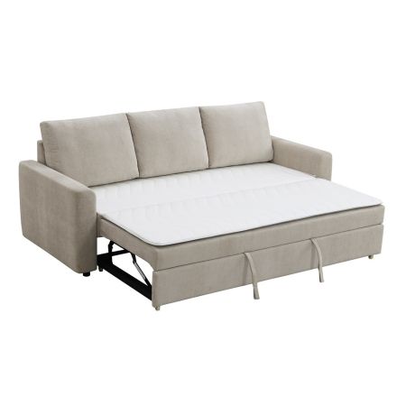 ACME Furniture Leira Sleeper Sofa Beige Linen