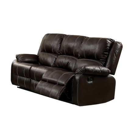 ACME Furniture Zuriel Reclining Sofa Brown Synthetic Leather