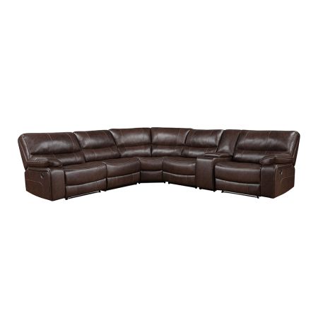 ACME Furniture Saul Reclining Sofa Espresso Leather Aire