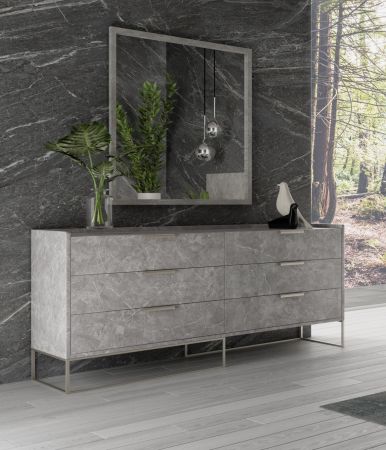 Nova Domus Marbella - Italian Modern Grey Marble Dresser