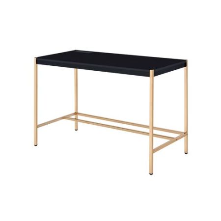 ACME Midriaks Writing Desk W/Usb Black & Gold Finish