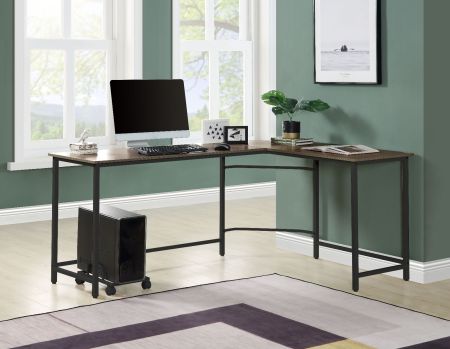 ACME Bambina Computer Desk Oak & Black Finish