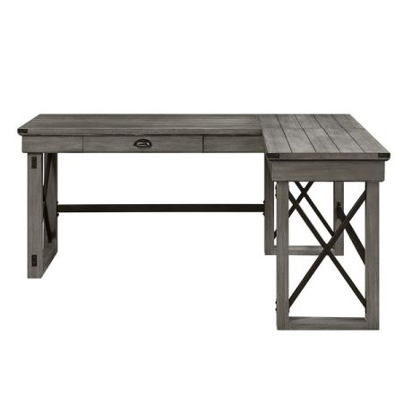 ACME Talmar Writing Desk W/Lift Top Weathered Gray Finish