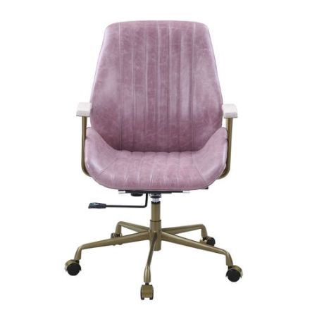 ACME Hamilton Office Chair Pink Top Grain Leather