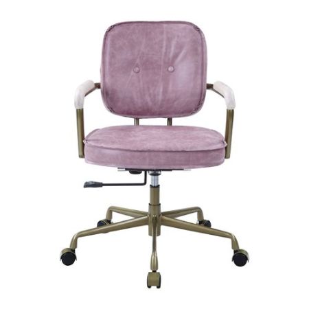 ACME Siecross Office Chair Pink Top Grain Leather