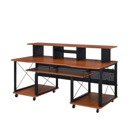 ACME Megara 72" Music Desk Cherry & Black Finish