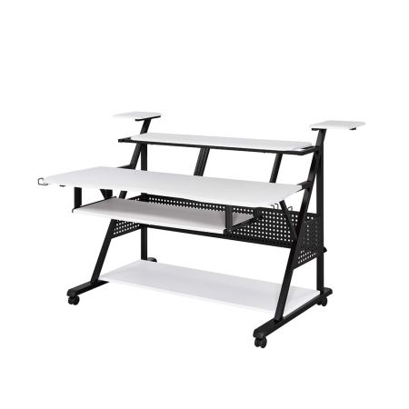 ACME Willow 67" Music Desk White & Black Finish