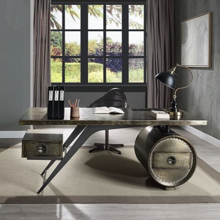 Brancaster Desk OF02586 Bronze By Acme Furniture