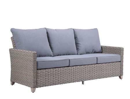 ACME Greeley 4PC Pack Patio Sofa Set Gray Fabric & Gray Finish