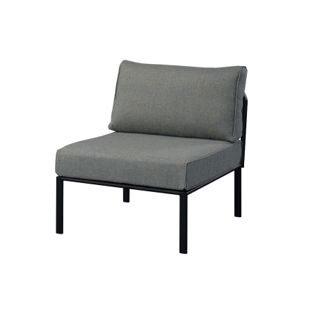 ACME Rajni Patio Armless Chair Gray Fabric & Black Finish