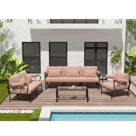 Rajni Outdoor Sofa OT01770 Pink By Acme Furniture