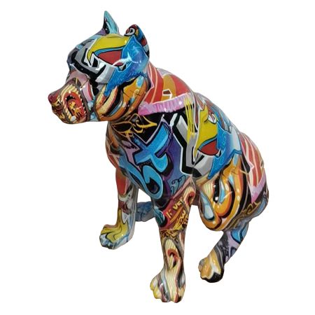 Modrest Graffiti Dog Modern Multi-Color Sculpture