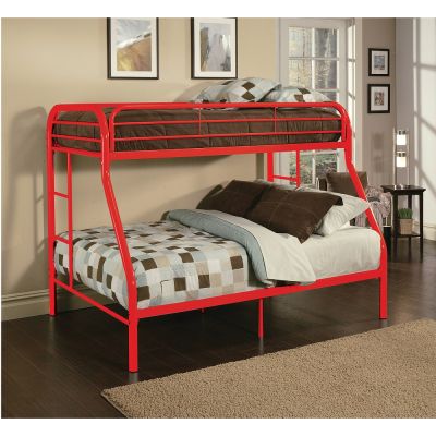 ACME Tritan Twin/Full Bunk Bed Red Finish