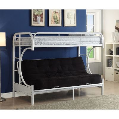 ACME Eclipse Twin Xl/Queen Futon Bunk Bed White Finish