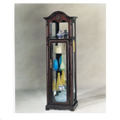 ACME Lindsey Curio Cabinet Cherry Finish