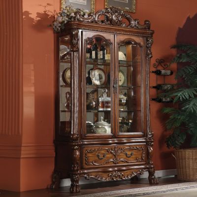 Dresden Curio Cabinet 12158 Cherry By Acme Furniture