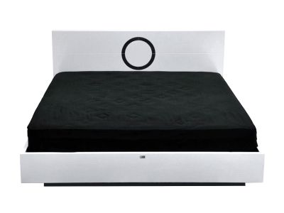 Queen A&X Ovidius - Modern White Crocodile Lacquer Bed