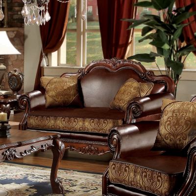 Dresden Loveseat 15161 Brown By Acme Furniture