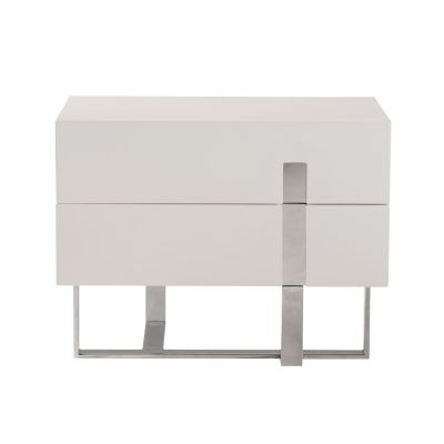 Voco Modern White Bedroom Nightstand