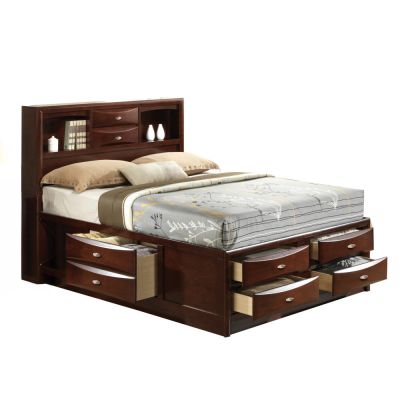 ACME Ireland Queen Bed W/Storage Espresso Finish