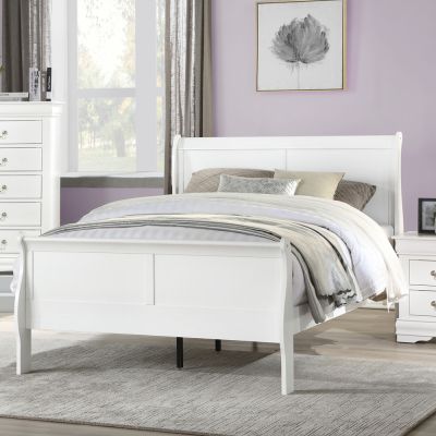 ACME Louis Philippe Full Bed White Finish