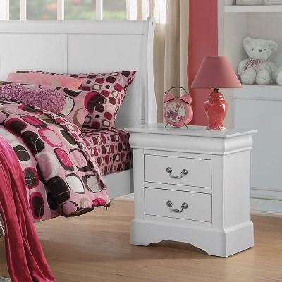 ACME Louis Philippe III Nightstand White Finish