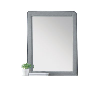 ACME Valda Mirror Light Gray Fabric